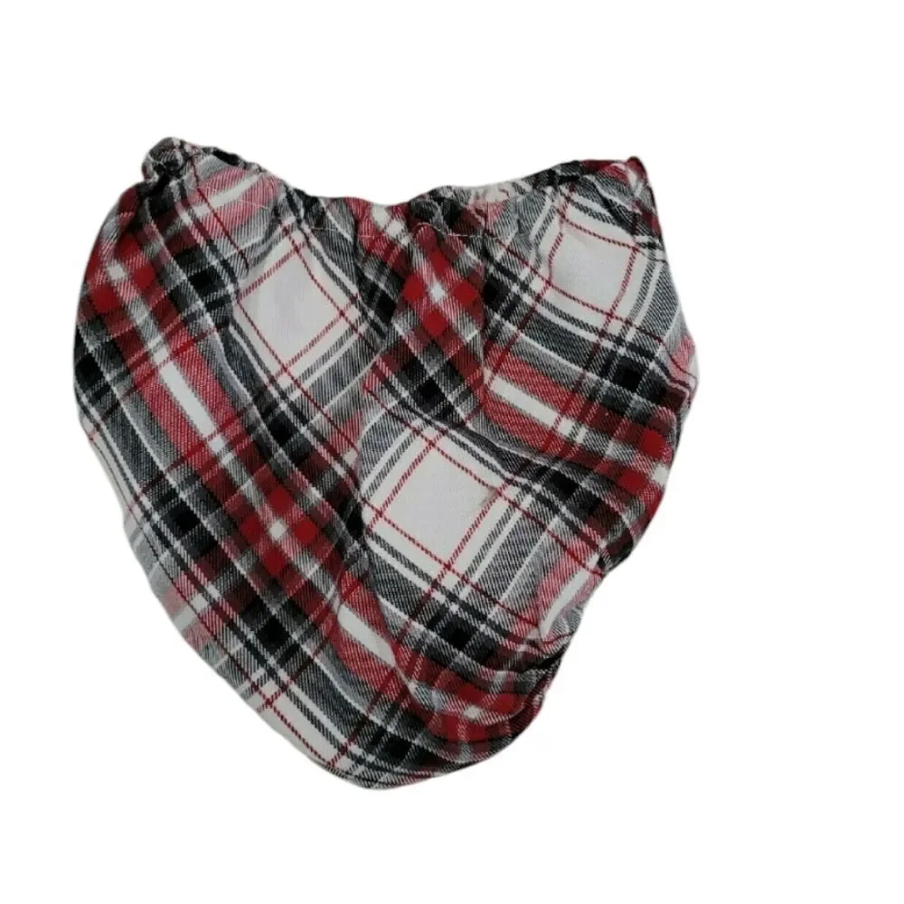 Plaid holiday dress matching bloomers